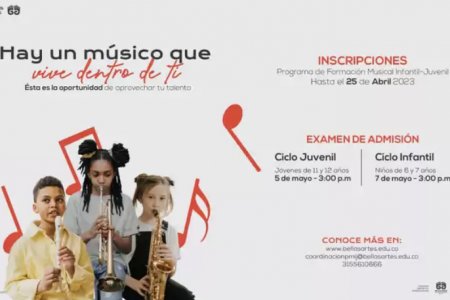 Bellas Artes Cali tiene abiertas las inscripciones para la formación infantil y juvenil en música