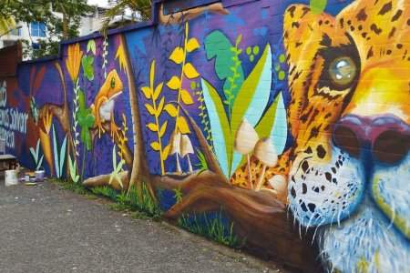7 murales ambientales elaborados entre el EPA Buenaventura y estudiantes del Distrito embellecerán la ciudad