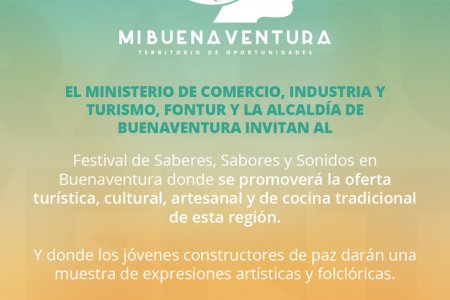 El Festival de Saberes, Sabores y Sonidos llega a Buenaventura con el protagonismo de los jóvenes como promotores de paz