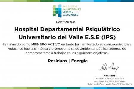 El Psiquiátrico Universitario del Valle, un hospital con sello verde