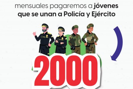 “1 Millón de pesos mensuales a los jóvenes, buenos ciudadanos, que se unan a la fuerza pública”: Dilian Francisca Toro