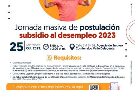 ¿No tienes empleo? Postúlate al Subsidio al Desempleo en Comfenalco Valle Delagente  en Cali