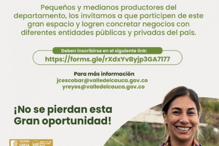 Productores campesinos del Valle podrán participar de la rueda de negocios con invitados internacionales