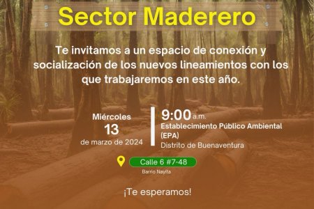 El EPA socializará al sector maderero de Buenaventura nuevas disposiciones en el sector