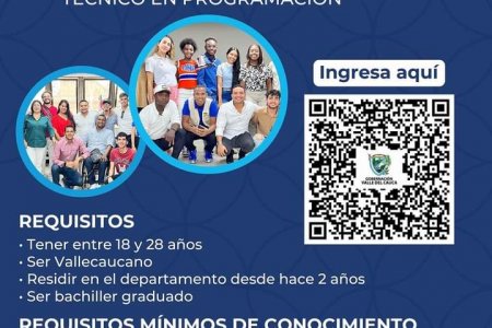 El Valle del Cauca busca jóvenes que quieran estudiar programación inscríbase!