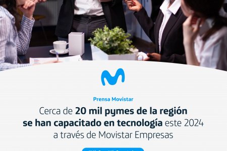 Cerca de 20 mil pymes de la región se han capacitado en tecnología este 2024 a través de Movistar Empresas