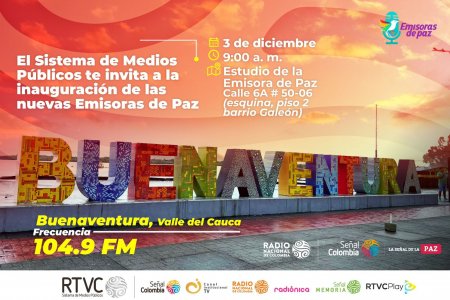 Desde Buenaventura RTVC inaugura cuatro Emisoras de Paz