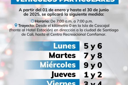 El Decreto de Pico y Placa para vehículos de servicio público y particulares en Buenaventura regirá a partir del lunes 13 de enero