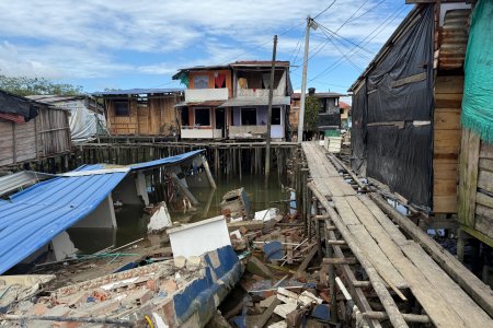 La alcaldesa distrital Ligia Córdoba Martínez atendió tragedia en el barrio Palo Seco de Buenaventura