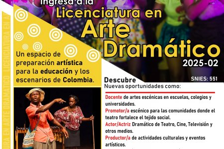 La Universidad del Valle Seccional Pacífico abre inscripciones de la Licenciatura en Arte Dramático para el segundo semestre de 2025