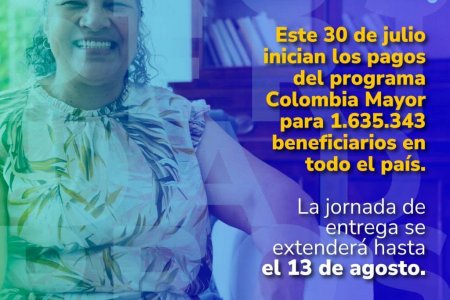 Prosperidad Social: inicia el séptimo ciclo de pagos del programa Colombia Mayor