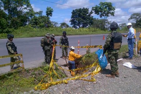 Armada y Policía ubican y sellan válvula de extracción ilegal de combustible en Buenaventura