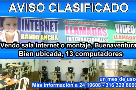 Vendo sala de Internet