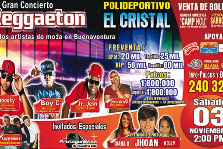 Concierto de reggaeton este 3 de noviembre