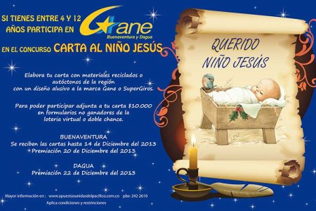 Gane Buenaventura y Dagua, realizará la tercera versión del concurso Carta al Niño Dios, dirigida a menores entre los 4 y 12 años de edad