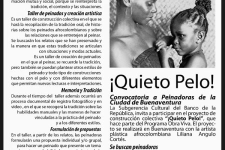 Convocatoria a peinadoras de la ciudad de Buenaventura
