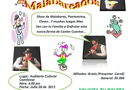 Cuentos malabareados este domingo en Comfenalco Valle