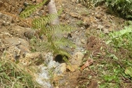 Daño en la conducción de agua de 16”