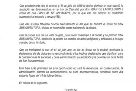 El Alcalde invita a los Bonaverenses a tener sentido de pertenencia e izar la bandera este 14 de julio