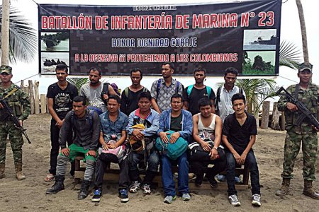Armada Nacional halla 12 migrantes ilegales en el Chocó