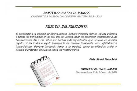 Felicidades a todos los periodistas
