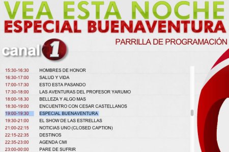 Vea hoy por el Canal Uno el especial sobre las fiestas patronales de San Buenaventura