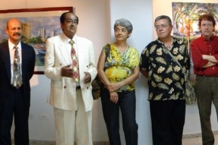 Continúa con éxito la Exposición de los Acuarelistas de San Cipriano titulada, Buenaventura Distrito Especial