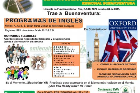 Estudie Inglés en el Instituto de Educación Comfenalco Valle