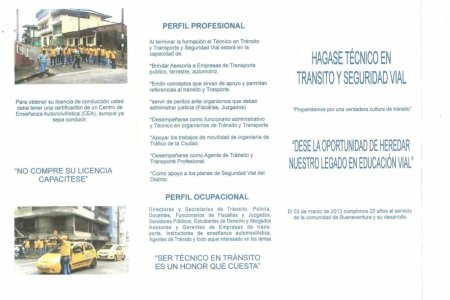 Hágase Técnico en Tránsito y Seguridad Vial