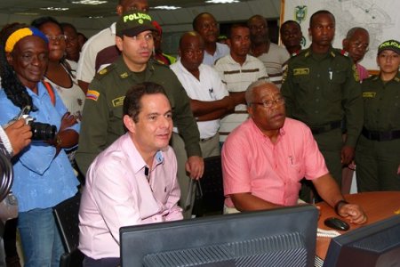 Ministro del Interior Germán Vargas Lleras estuvo en la ciudad reinaugurando las Cámaras de Seguridad del Sistema de Emergencias 123