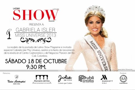 Por primera vez en Colombia: Gabriela Isler, Miss Universo 2013