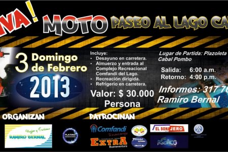 Moto paseo al Lago Calima el 3 de febrero