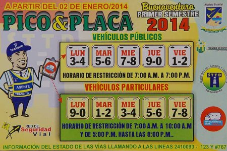 Así quedó el pico y placa en Buenaventura