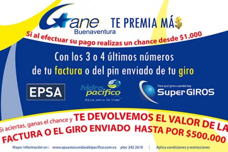 Enviar sus giros y cancelar su factura de agua y energía en los puntos Gane Servicios, sí paga
