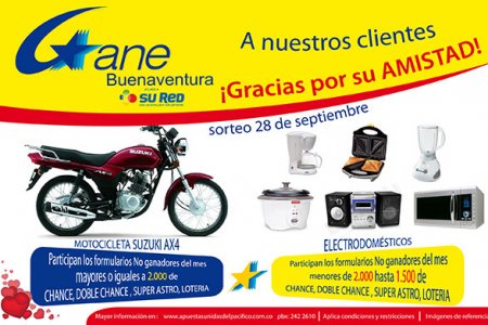 En septiembre, Gane Buenaventura tiene muchos premios para los apostadores