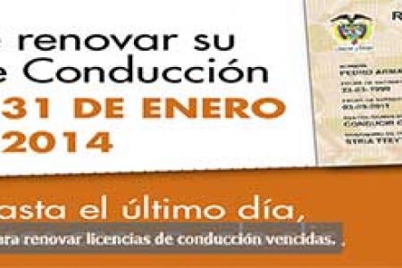 Hasta el 31 de enero de 2014 hay plazo para renovar de la licencia de conducción