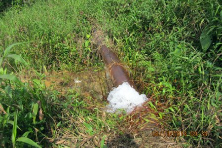 Se están robando tubería de agua de 12 pulgadas a escasos metros de viviendas y afectan a 10 barrios