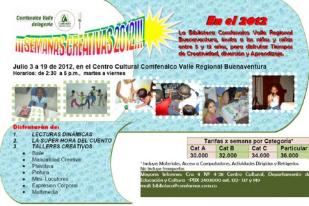 Participa y diviértete en las semanas creativas de Comfenalco Valle