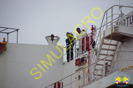 Sociedad Portuaria y Grupo Portuario realizaron simulacro de toma de rehenes en barco mercante