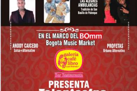 Gran espectáculo de música negra será presentado por Talento Afro esta noche en Galería Café Libro de Bogotá