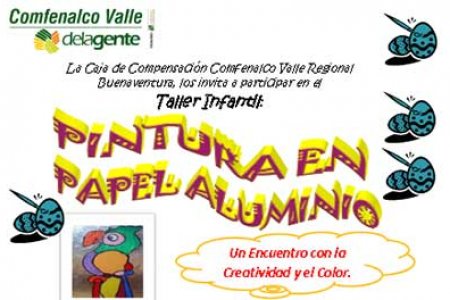 Comfenalco Valle organiza taller infantil de pintura en papel aluminio