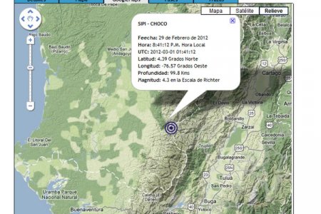 Tembló en el pacífico colombiano