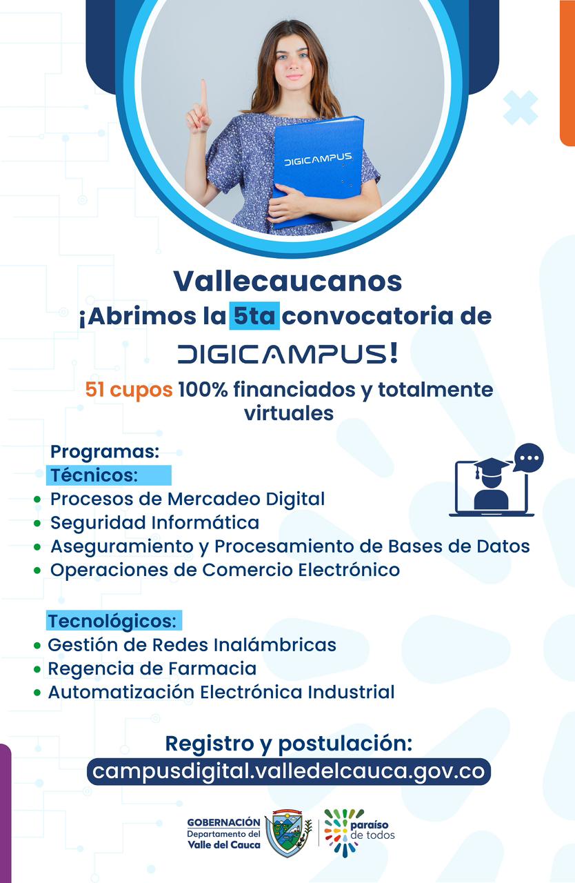 Las inscripciones para la quinta convocatoria de DigiCampus en el Valle van hasta el 19 de mayo de 2026