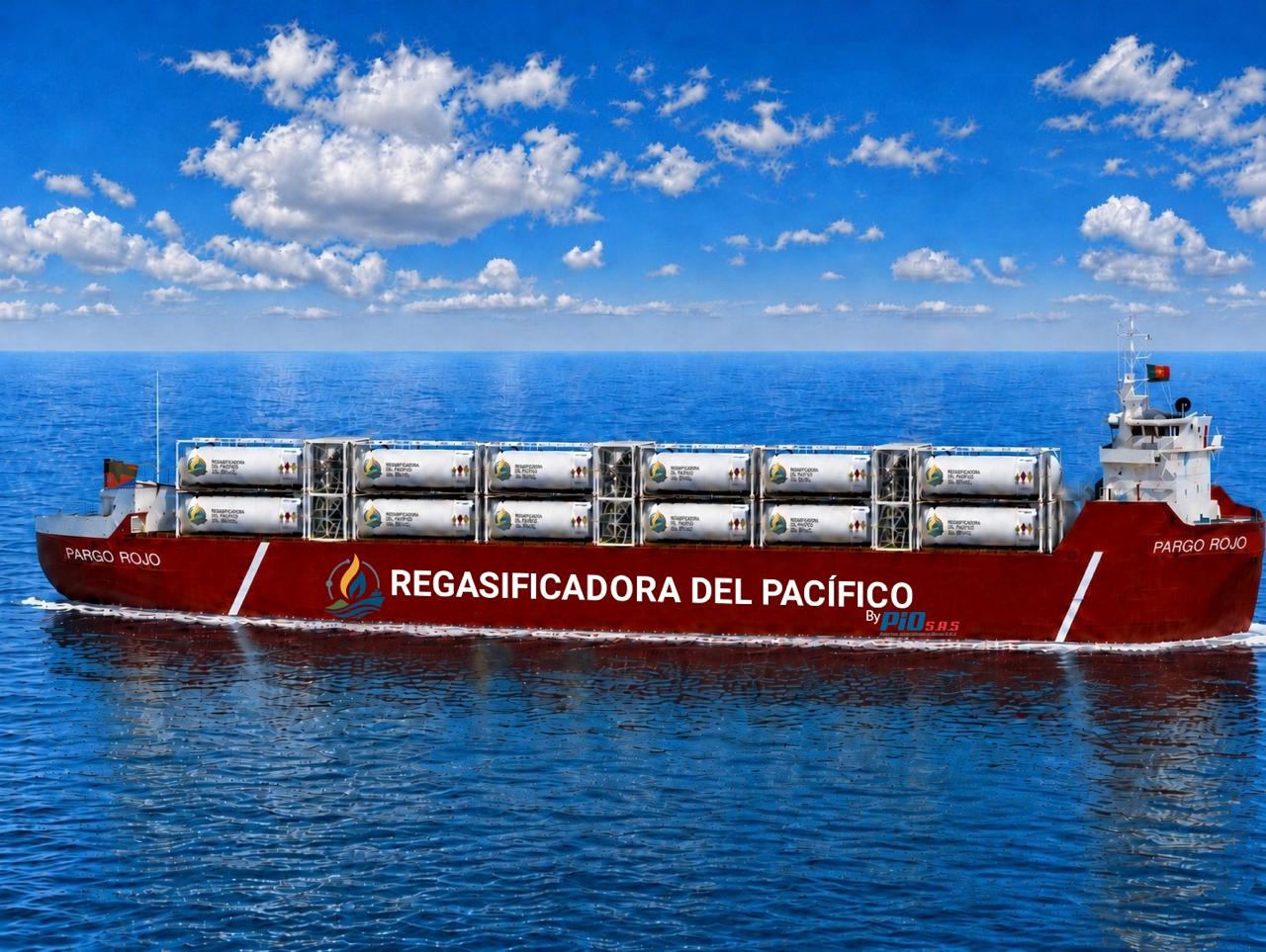 El buque "Pargo Rojo" zarpa de China con destino a Buenaventura para abastecer mediante isocontenedores la Regasificadora del Pacífico