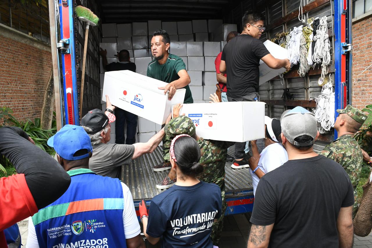 Japón entrega ayuda humanitaria para la reconstrucción del Valle del Cauca