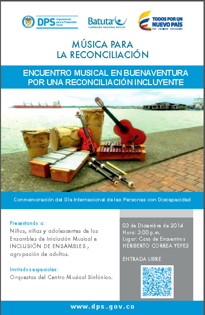 Batuta realizará en el marco del Día Internacional de las Personas con Discapacidad, el encuentro musical llamado “Por una Reconciliación Incluyente”