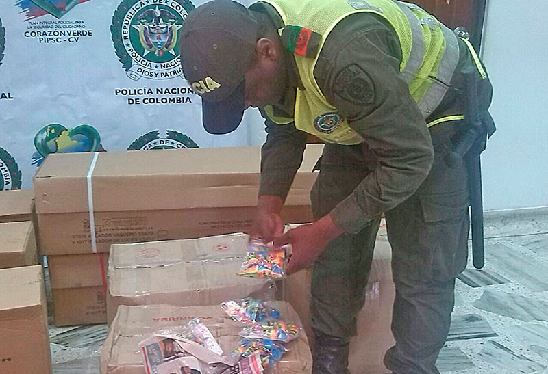 La Policía incautó tonelada y media de pólvora que iba a ser distribuida en la temporada navide&ntilde;a en Buenaventura