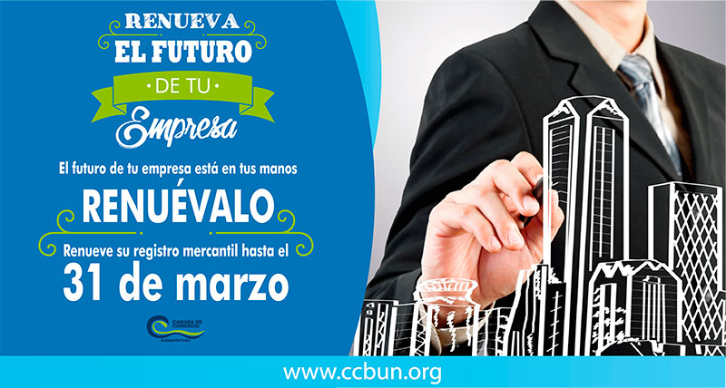 La Cámara de Comercio invita a los comerciantes y empresarios a renovar su Matrícula Mercantil