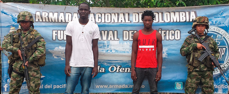 Armada Nacional encuentra dos migrantes ilegales en Chocó