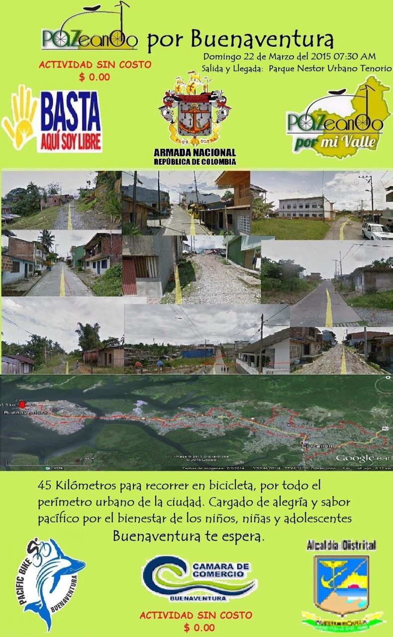 Todos al ciclopaseo "Pazeando por Buenaventura" este domingo 22 de marzo
